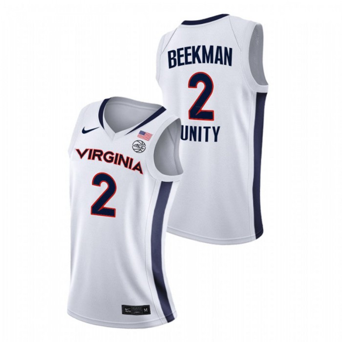 Virginia Cavaliers Unity Reece Beekman New Brand Jersey White Men