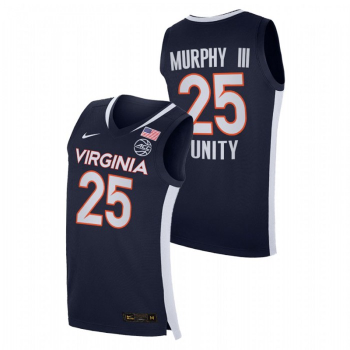 Virginia Cavaliers Unity Trey Murphy III Road Secondary Logo Jersey Navy Men