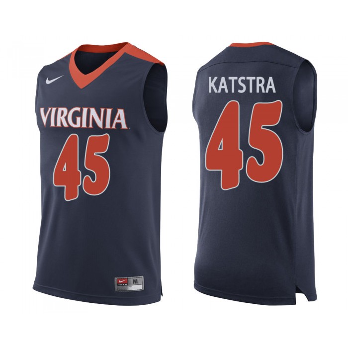 Austin Katstra Navy College Basketball Virginia Cavaliers Jersey