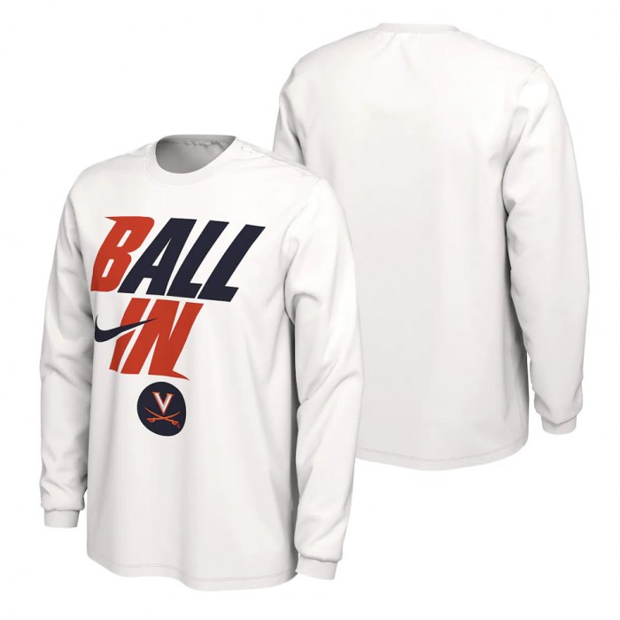 Virginia Cavaliers Nike Ball In Bench Long Sleeve T-Shirt White