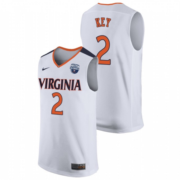 Virginia Cavaliers Braxton Key White 2019 For Men Basketball Champions Jersey