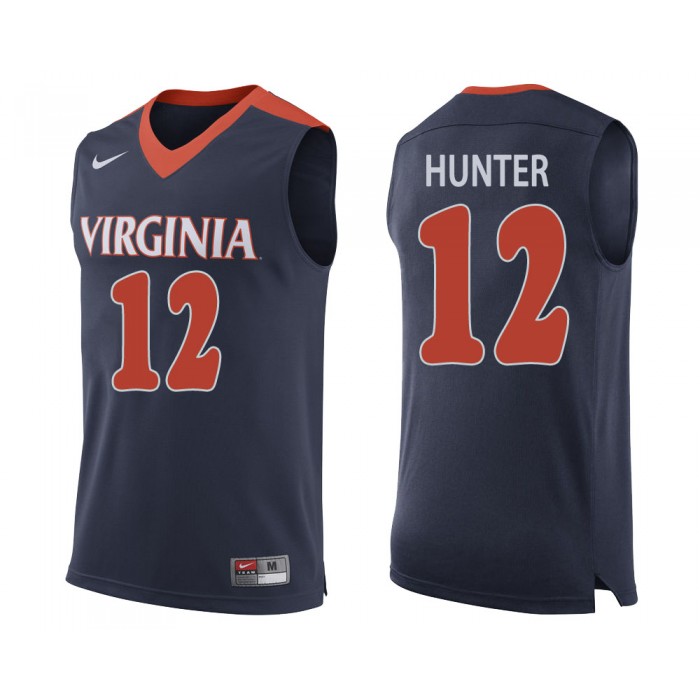 De'Andre Hunter Navy College Basketball Virginia Cavaliers Jersey