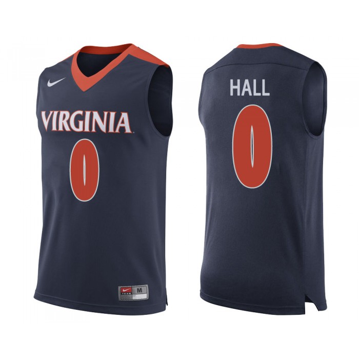 Devon Hall Navy College Basketball Virginia Cavaliers Jersey