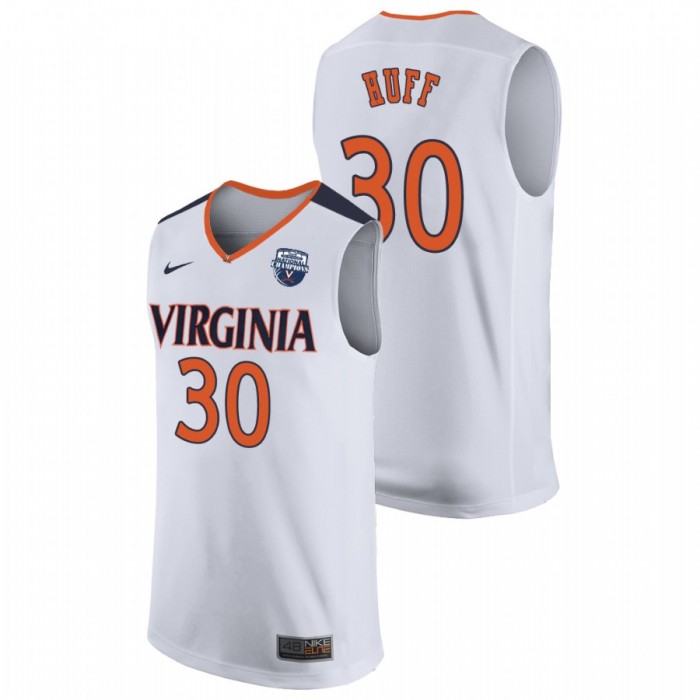 Virginia Cavaliers Jay Huff White 2019 For Men Basketball Champions Jersey