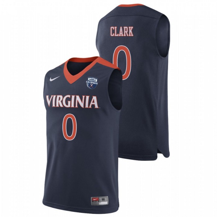 Virginia Cavaliers Kihei Clark Navy 2019 For Men Basketball Champions Jersey