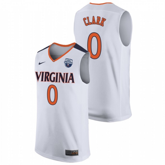 Virginia Cavaliers Kihei Clark White 2019 For Men Basketball Champions Jersey