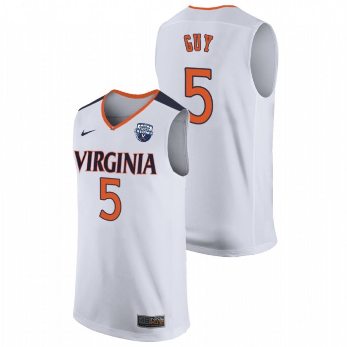 Virginia Cavaliers Kyle Guy White 2019 For Men Basketball Champions Jersey