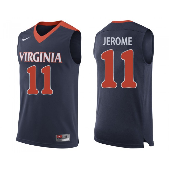 Ty Jerome Navy College Basketball Virginia Cavaliers Jersey