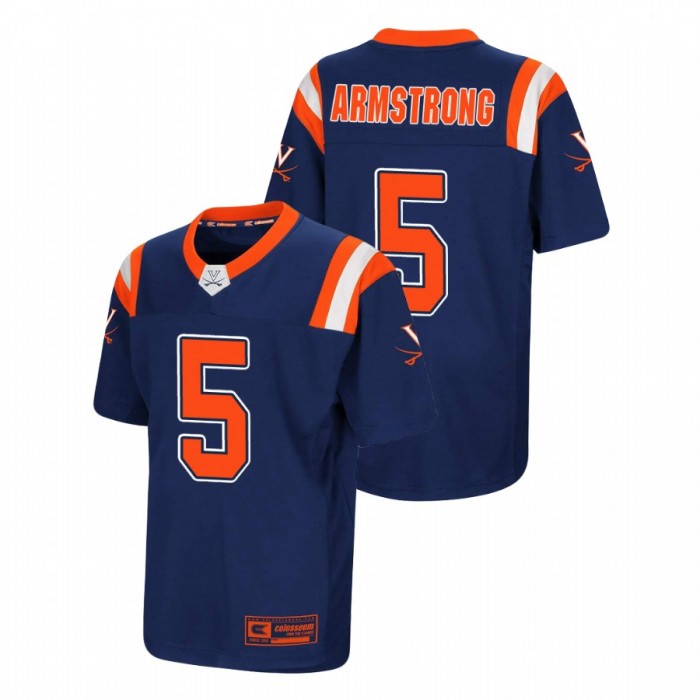 Virginia Cavaliers Brennan Armstrong College Football Jersey Youth Navy