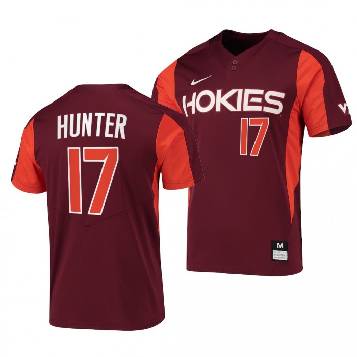Virginia Tech Hokies Maroon College Baseball Cade Hunter Men Jersey