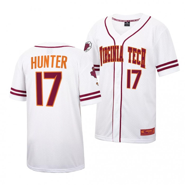 Cade Hunter Virginia Tech Hokies 2022 College Baseball Men Jersey-White