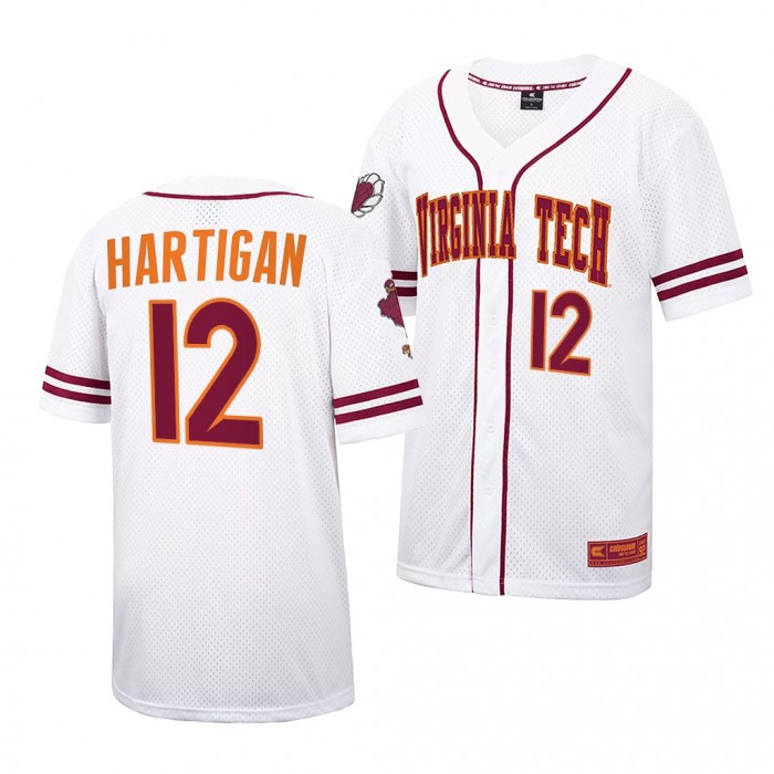 Conor Hartigan Virginia Tech Hokies 2022 College Baseball Men Jersey-White