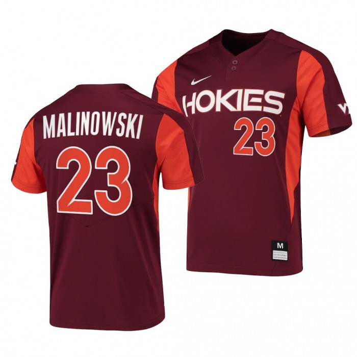 Virginia Tech Hokies Maroon College Baseball Eduardo Malinowski Men Jersey