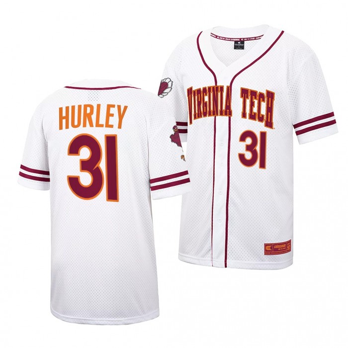Jack Hurley Virginia Tech Hokies 2022 College Baseball Men Jersey-White