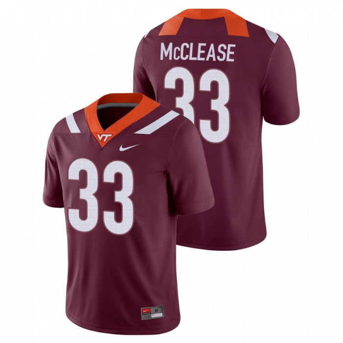 Deshawn McClease Virginia Tech Hokies Game Football Maroon Jersey For Men