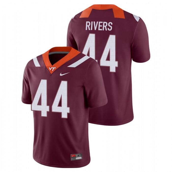 Dylan Rivers Virginia Tech Hokies Game Football Maroon Jersey For Men