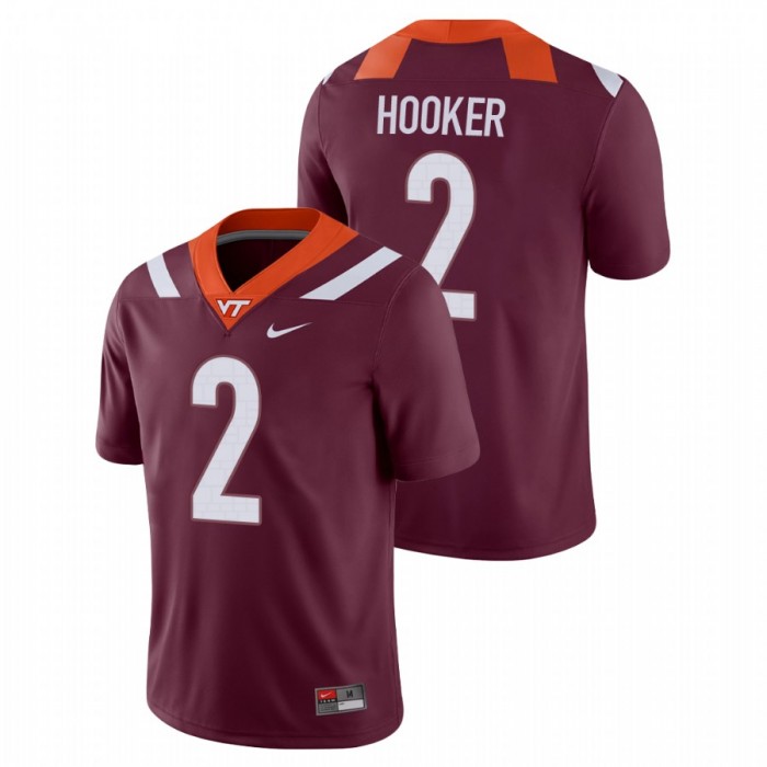 Hendon Hooker Virginia Tech Hokies Game Football Maroon Jersey For Men
