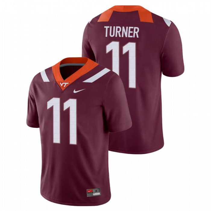 Tre Turner Virginia Tech Hokies Game Football Maroon Jersey For Men