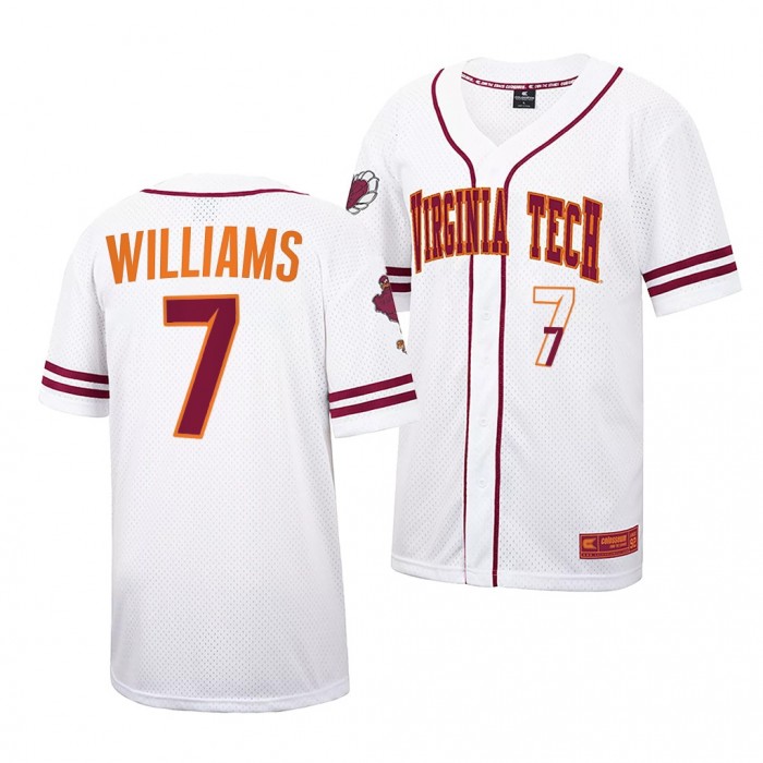 Mike Williams Virginia Tech Hokies College Baseball Men Jersey-White
