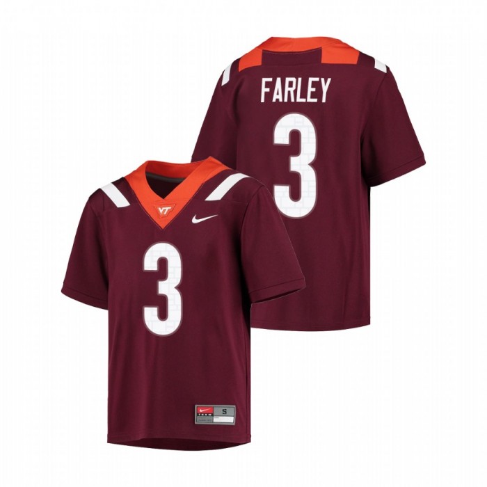 Virginia Tech Hokies Caleb Farley Untouchable Football Jersey Youth Maroon