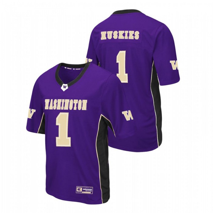 Men's Washington Huskies Purple Max Power Football Jersey