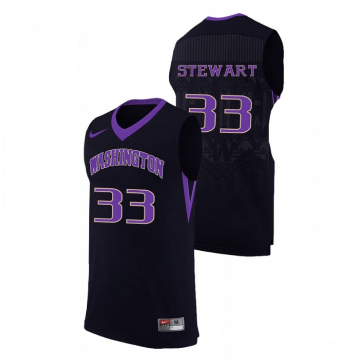 Washington Huskies College Basketball Black Isaiah Stewart Replica Jersey For Men