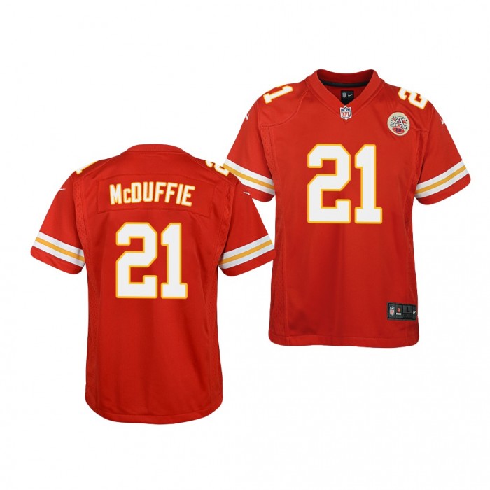 Trent McDuffie #21 Kansas City Chiefs 2022 NFL Draft Red Youth Game Jersey Washington Huskies