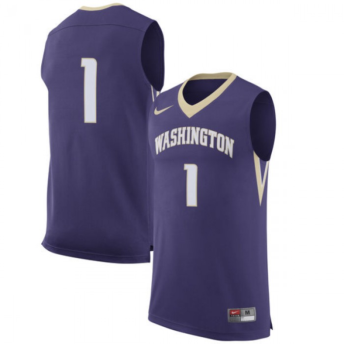 Washington Huskies #1 Purple Basketball For Men Jersey