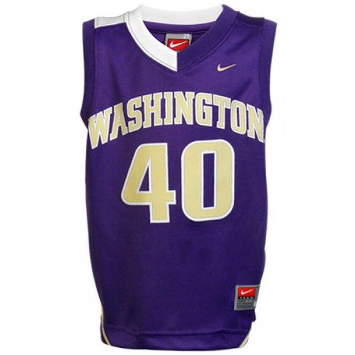 Washington Huskies #40 Purple Basketball For Men Jersey