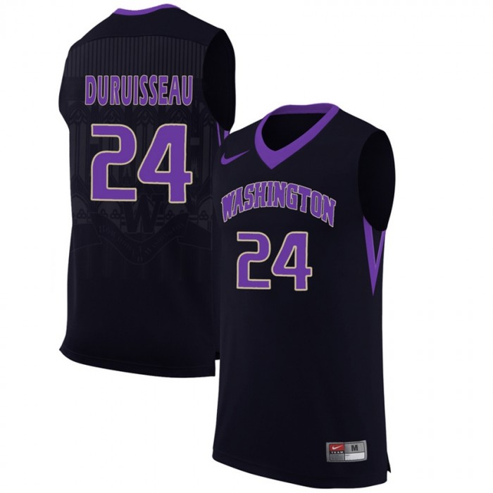 Washington Huskies #24 Devenir Duruisseau Black College Premier Basketball Jersey