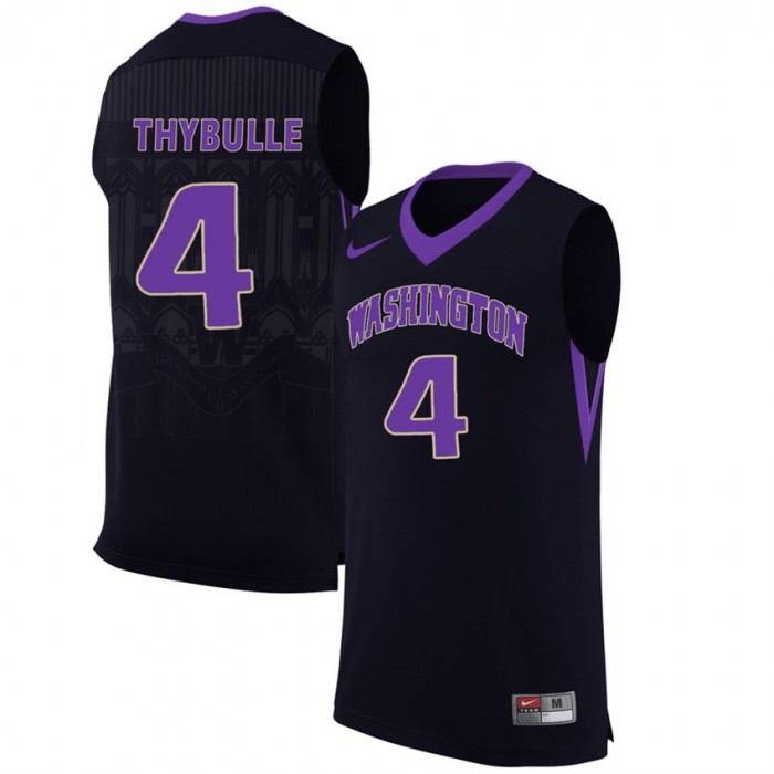 Washington Huskies #4 Matisse Thybulle Black College Premier Basketball Jersey