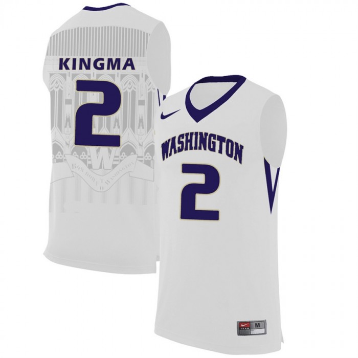 Washington Huskies #2 Dan Kingma White College Premier Basketball Jersey