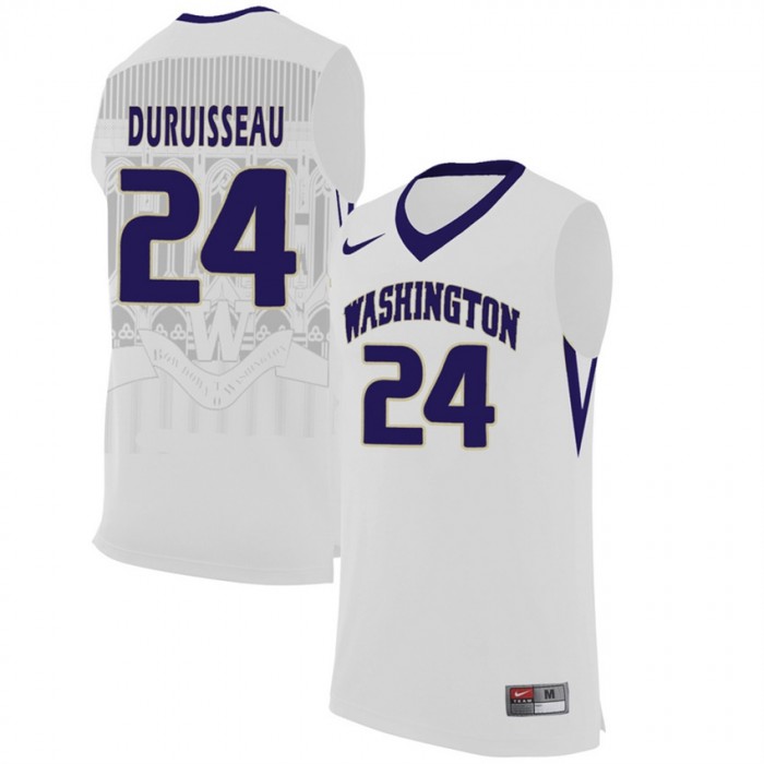 Washington Huskies #24 Devenir Duruisseau White College Premier Basketball Jersey