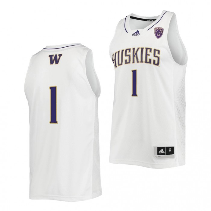 #1 Washington Huskies 2022 College Basketball White Jersey
