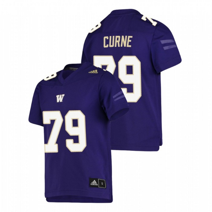 Washington Huskies Victor Curne College Football Replica Jersey Youth Purple