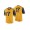 #17 Male West Virginia Mountaineers Gold College Football Game Performance Jersey