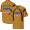 Male West Virginia Mountaineers #00 Gold Custom College Football Limited Jersey US Flag Fashion
