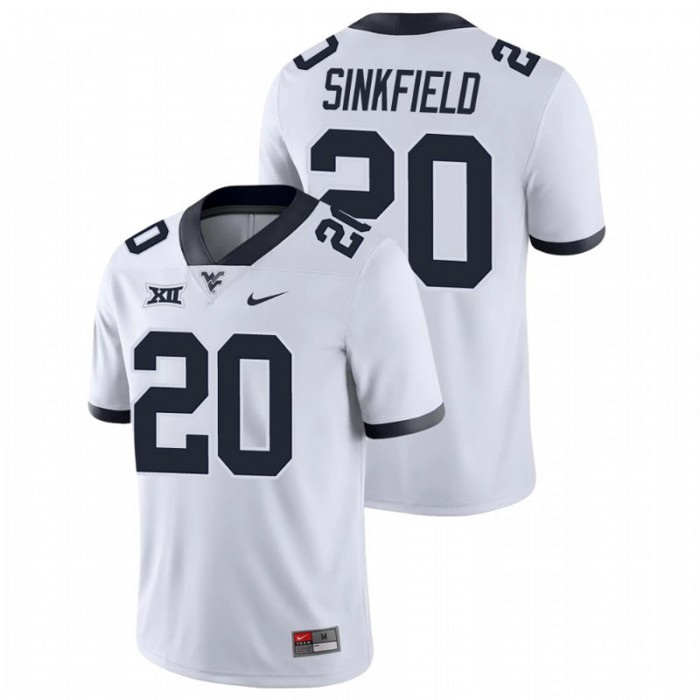 Alec Sinkfield West Virginia Mountaineers Game White College Football Jersey