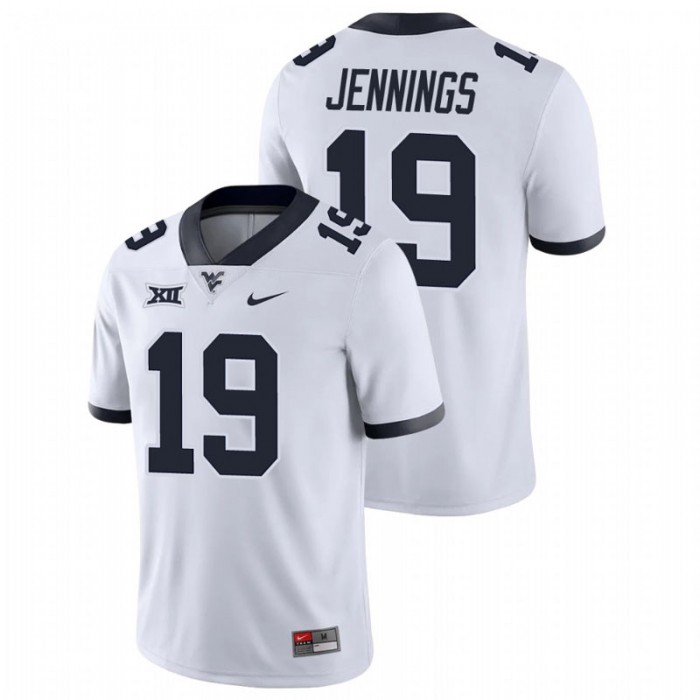 Ali Jennings West Virginia Mountaineers Game White College Football Jersey