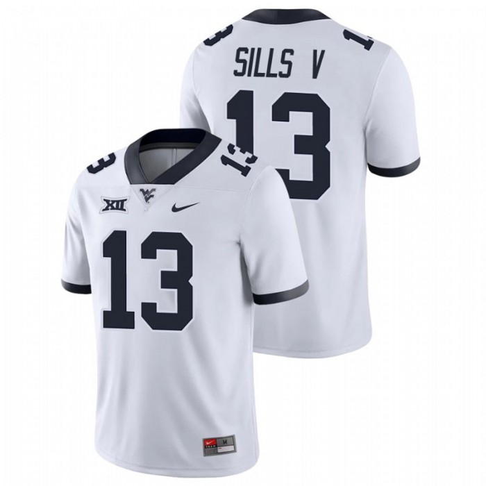 David Sills V West Virginia Mountaineers Game White College Football Jersey