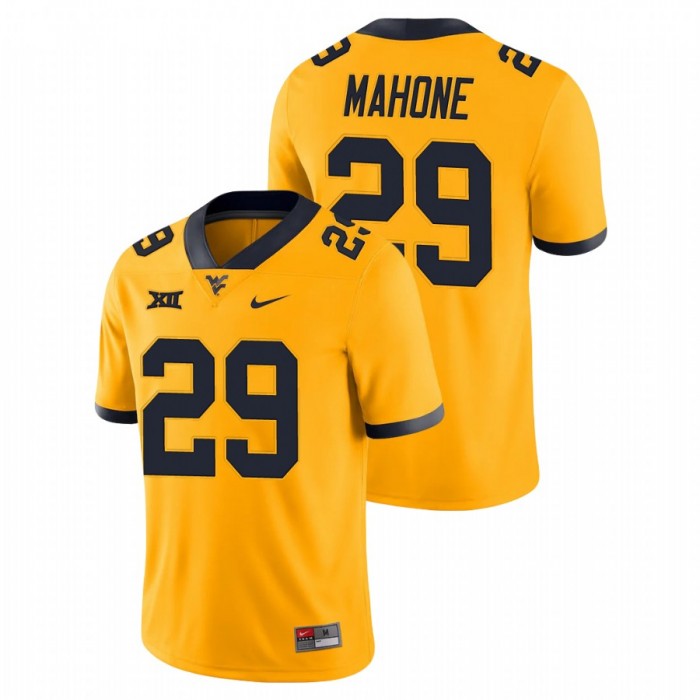 Sean Mahone West Virginia Mountaineers Throwback Gold Alternate Game Jersey
