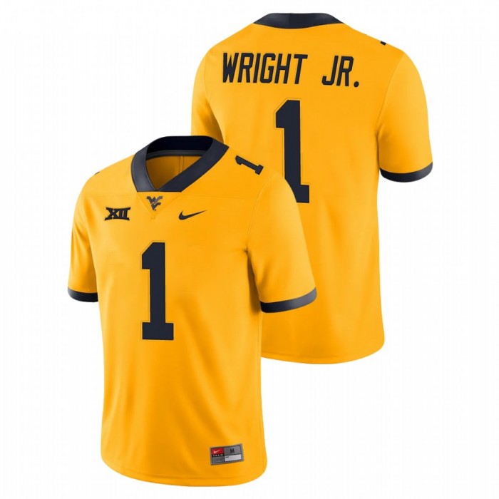 Winston Wright Jr. West Virginia Mountaineers Throwback Gold Alternate Game Jersey
