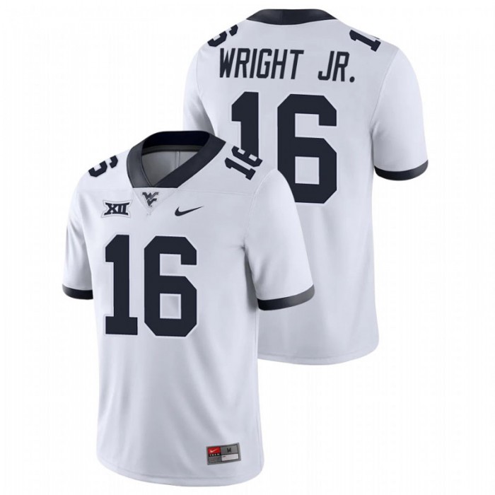 Winston Wright Jr. West Virginia Mountaineers Game White College Football Jersey
