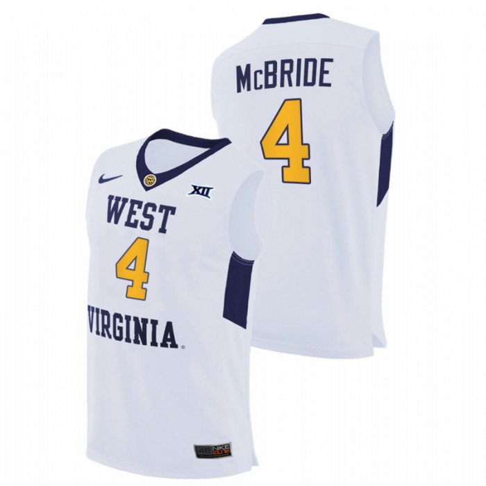 West Virginia Mountaineers Home Miles McBride Authentic Jersey White Men