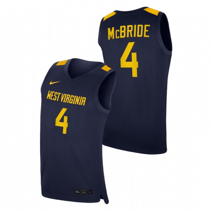 West Virginia Mountaineers Replica Miles McBride College Basketball Jersey Navy Men