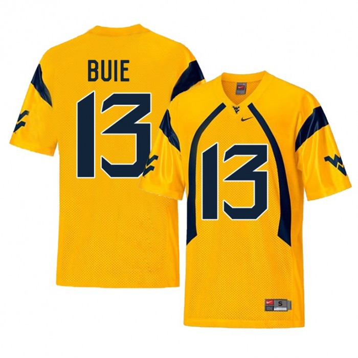 West Virginia Mountaineers Football Gold College Andrew Buie Jersey