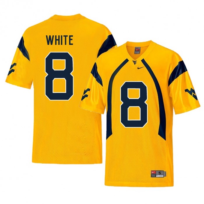 West Virginia Mountaineers Football Gold College Kyzir White Jersey