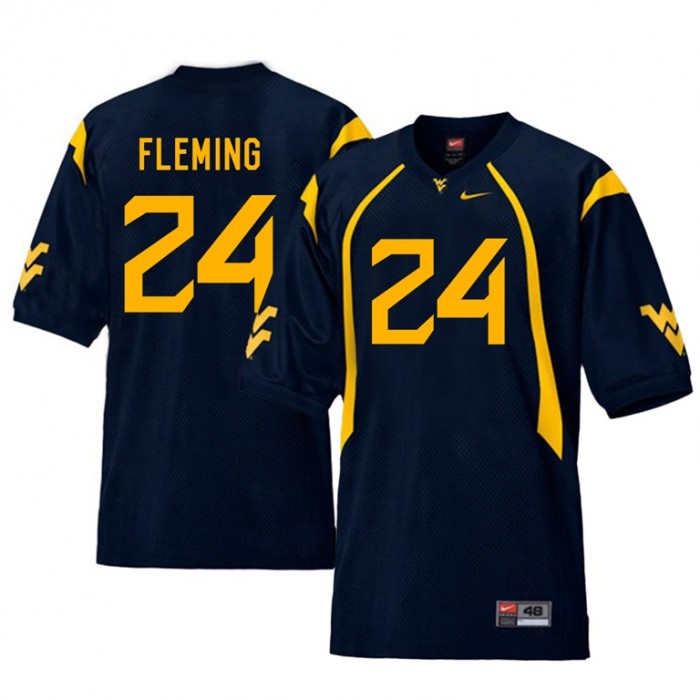 West Virginia Mountaineers Football Navy College Maurice Fleming Jersey