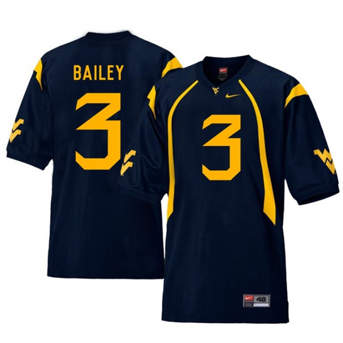 West Virginia Mountaineers Football Navy College Stedman Bailey Jersey