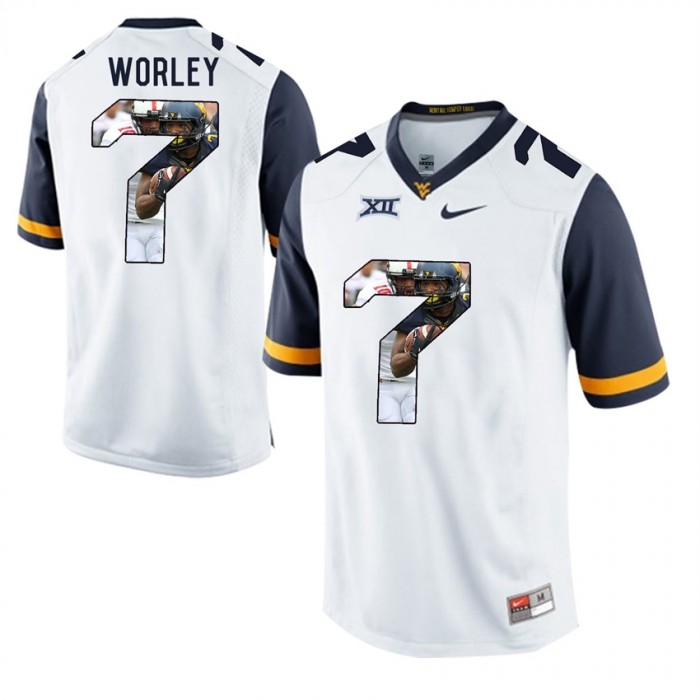 West Virginia Mountaineers Football White College Daryl Worley Jersey